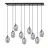 Emibig Pendelleuchte Astral Stahl Schwarz | Geeignet für 9x E14 - Max 10W