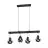 Eglo Pendelleuchte Townshend 7 Stahl Holz Schwarz | IP20 - Geeignet für 4x E27 